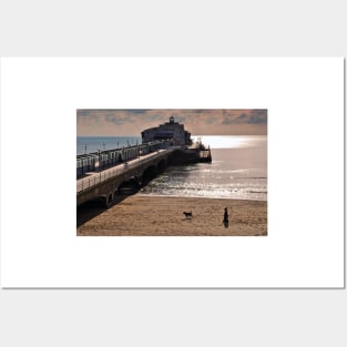 Bournemouth Pier And Beach Dorset England Posters and Art